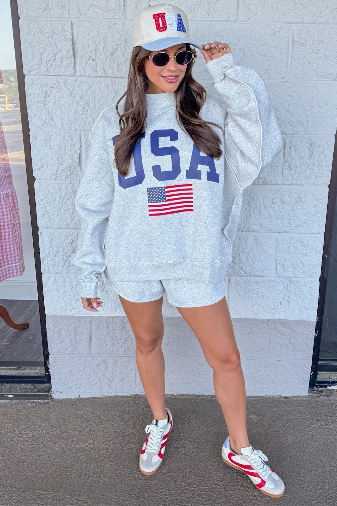 heather grey terry knit comfy lounge shorts