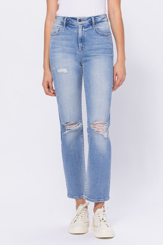 Hidden Jeans Light wash Tracy classic stretch high rise straight jeans 