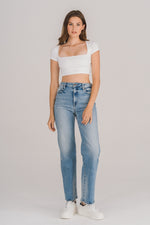 hidden jeans tracey light wash straight leg