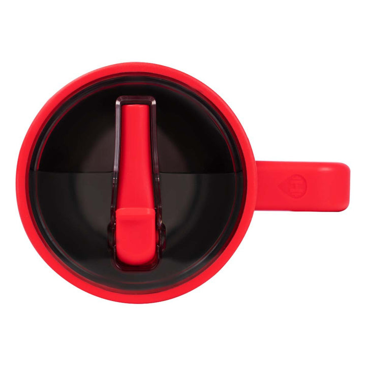 HydroJug Red Shine 32 oz travel tumbler showing lid