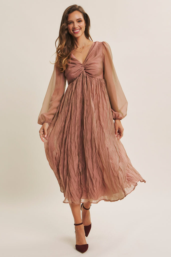 Dreamy Iridescent Mauve Maxi Dress – Purple Door Boutique
