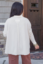 Ivory collared pullover top
