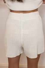 ivory summer knit shorts top matching set