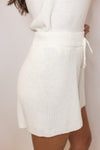 ivory summer knit shorts top matching set