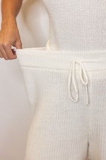 ivory summer knit shorts top matching set