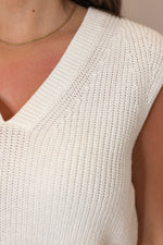 ivory summer knit shorts top matching set