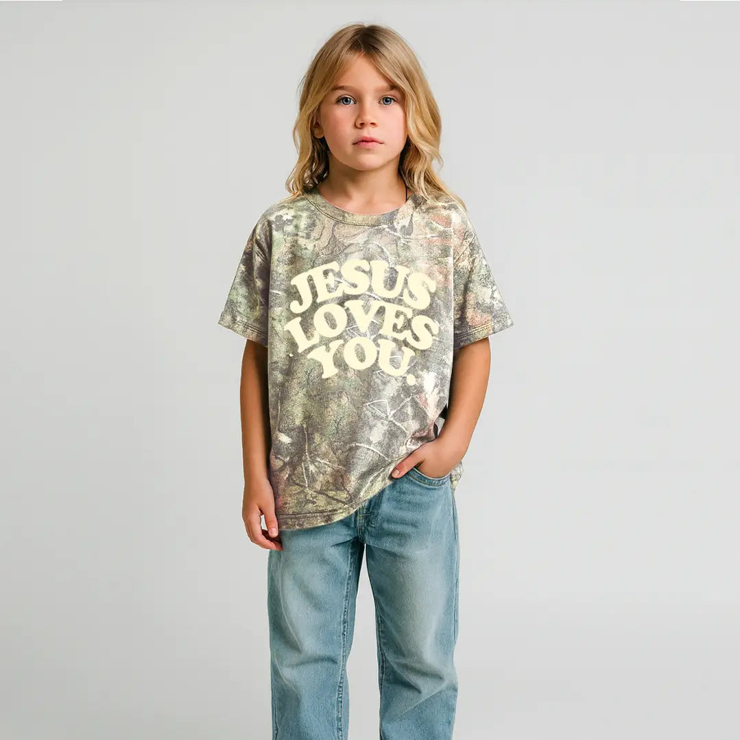 jesus loves you camo tshirt you sizes