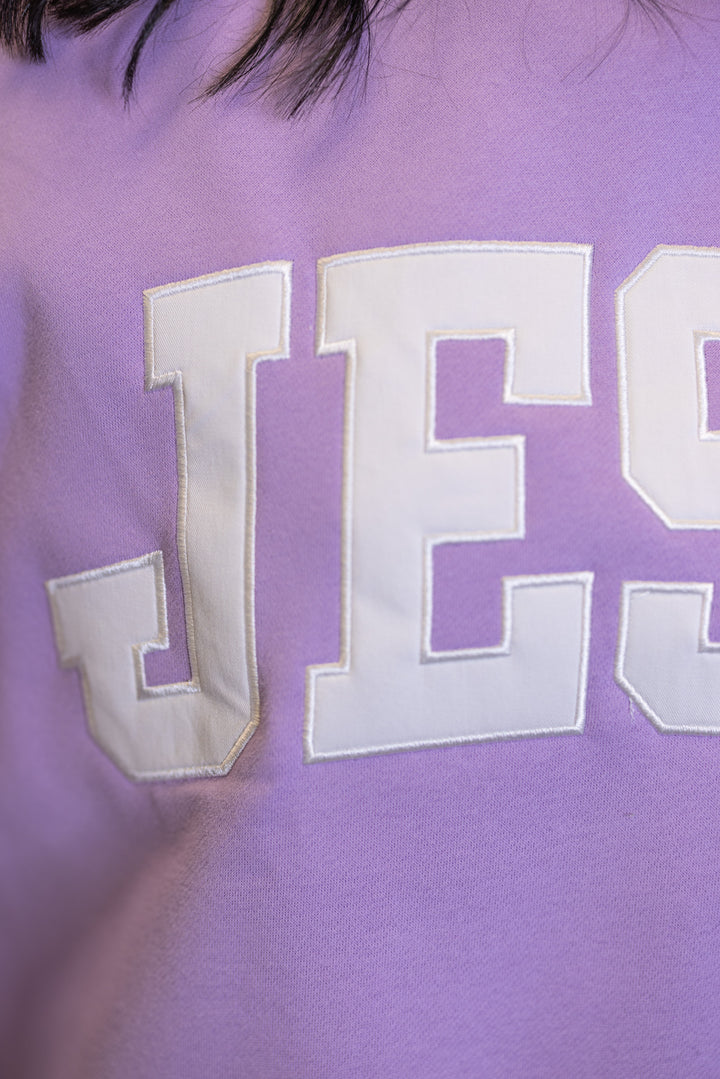 Oversized mock neck embroidered sweatshirt for Christians