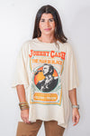 daydreamer johnny cash oversized graphic tee