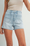 just black denim high waist denim shorts