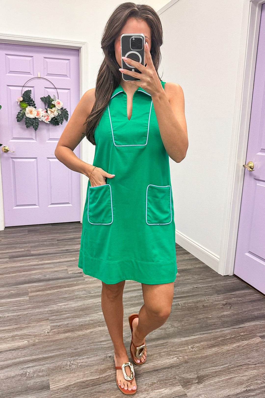 kelly green mini dresses Floral Embroidered Dress-Kelly M Made in China Kelly Green Ribbed Spaghetti Straps