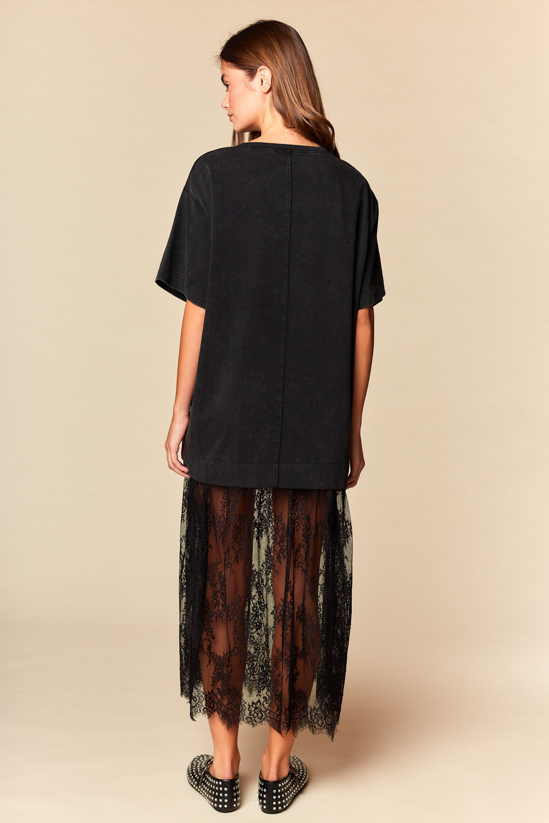 black lace maxi dress