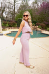 lavender linen matching pants set