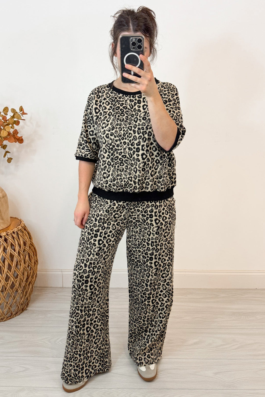 leopard print knit set full