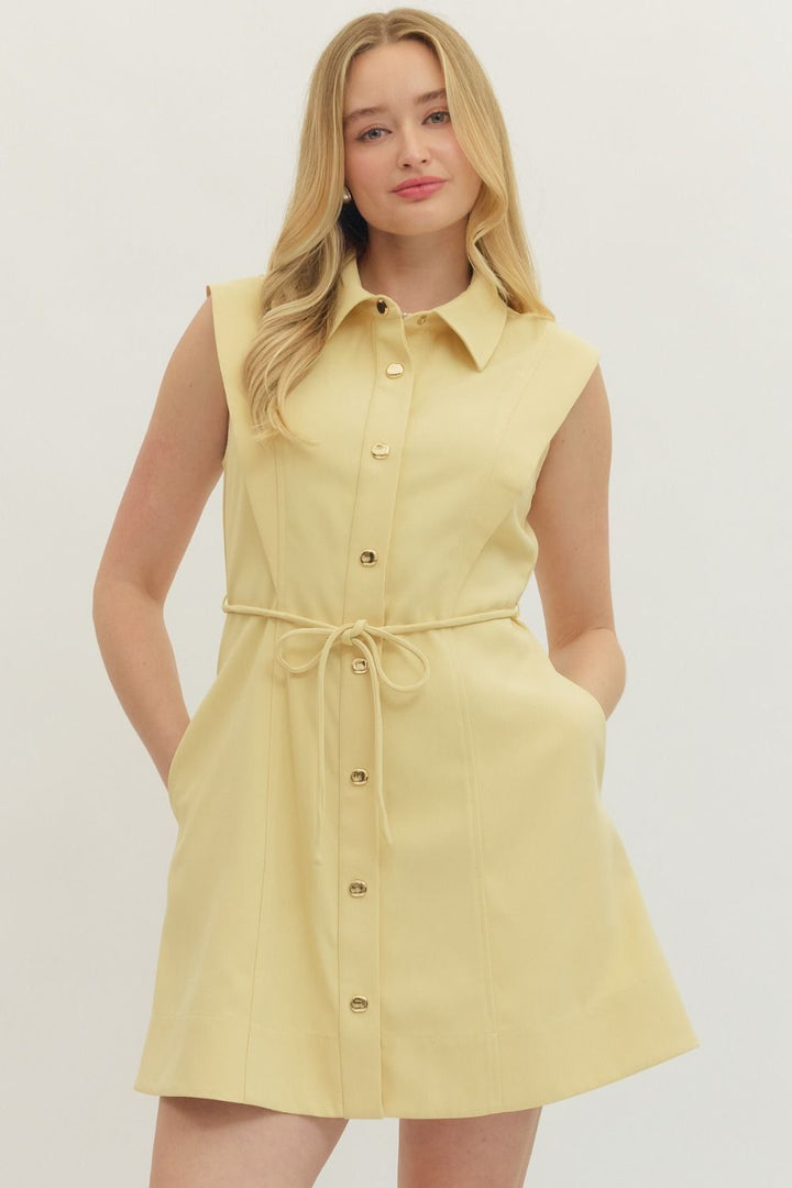 entro butter yellow dress