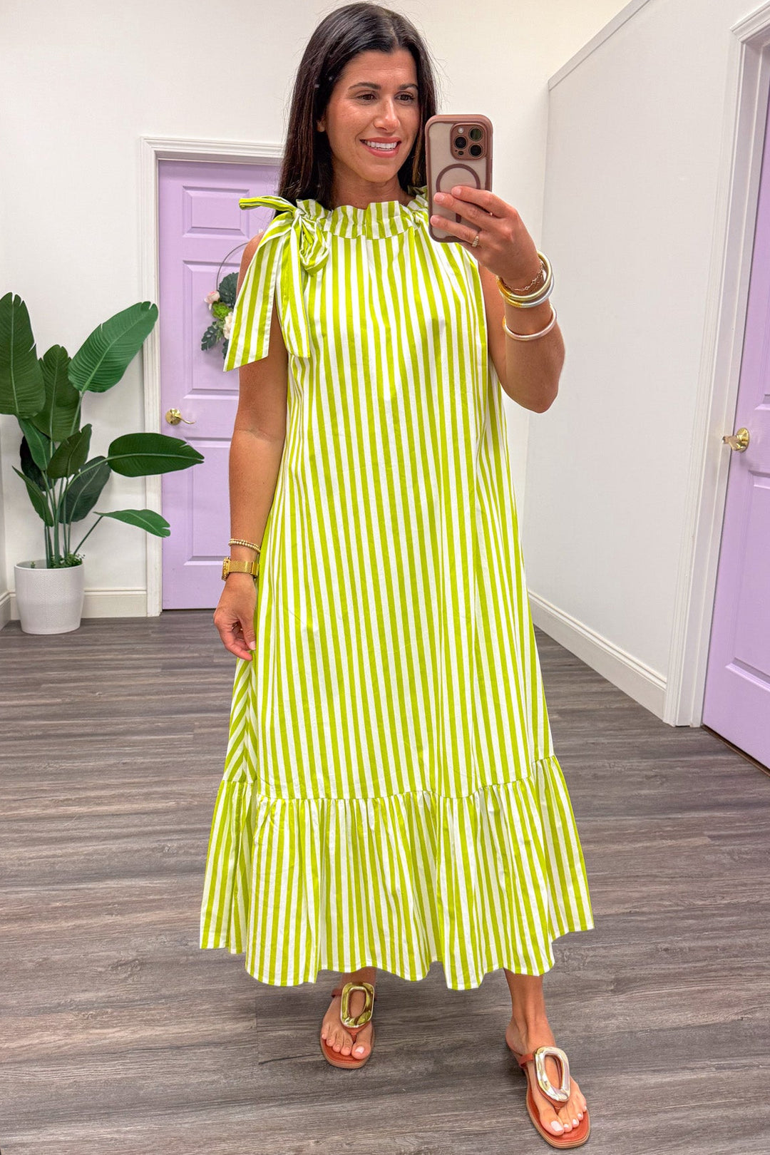 green striped summer dress summer candy striped babydoll dress