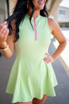 lime green active tennis dress
