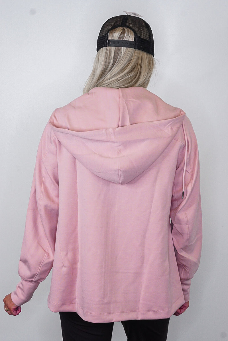 athleisure pink zip hoodie jacket