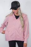 athleisure pink zip hoodie jacket