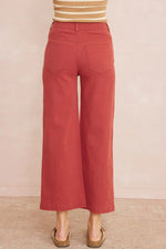 entro marsala wide leg soft denim pants