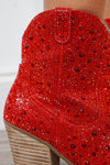 matisse red harlow rhinestone western ankle boots