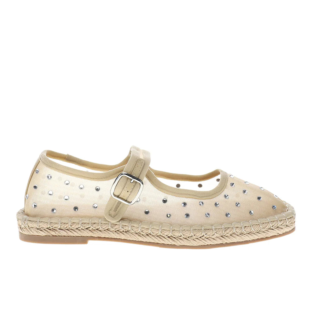 matisse meg beige mesh mary jane flats