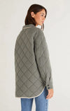 z supply maya quilted green jacket