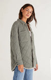 z supply maya quilted green jacket