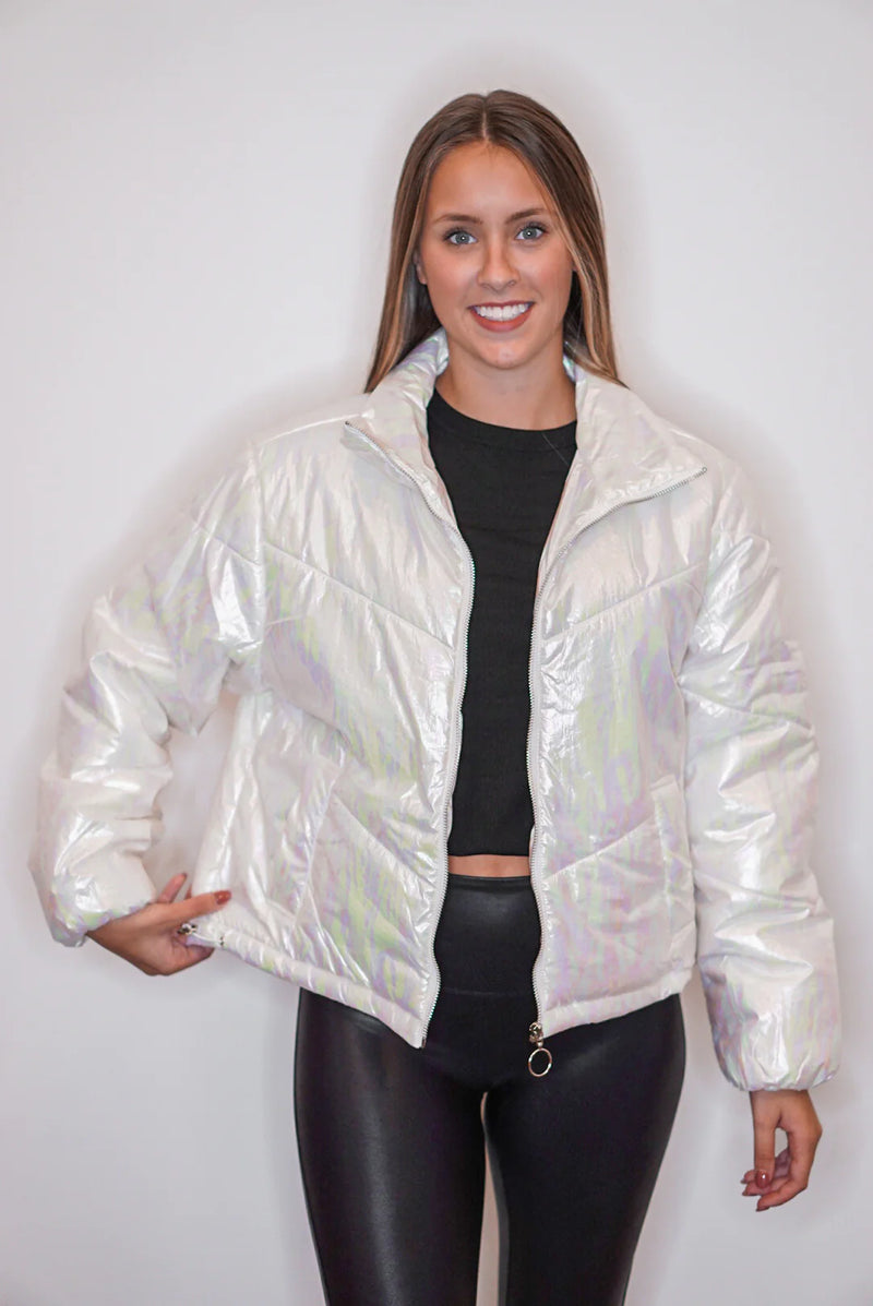White 2025 shiny jacket