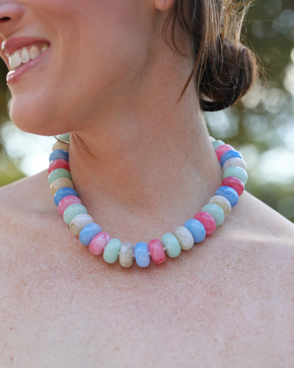 chunky beaded necklace