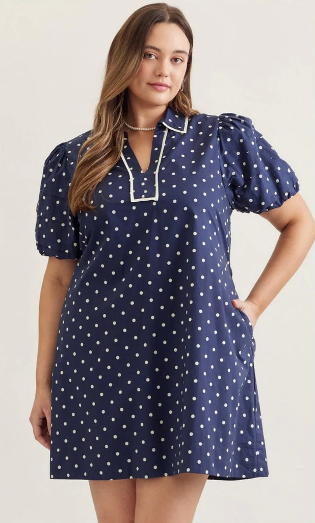 navy and cream dress Vanna in / Lace NAVY / Cream / M to heels Navy Bleu Eden Dress in
