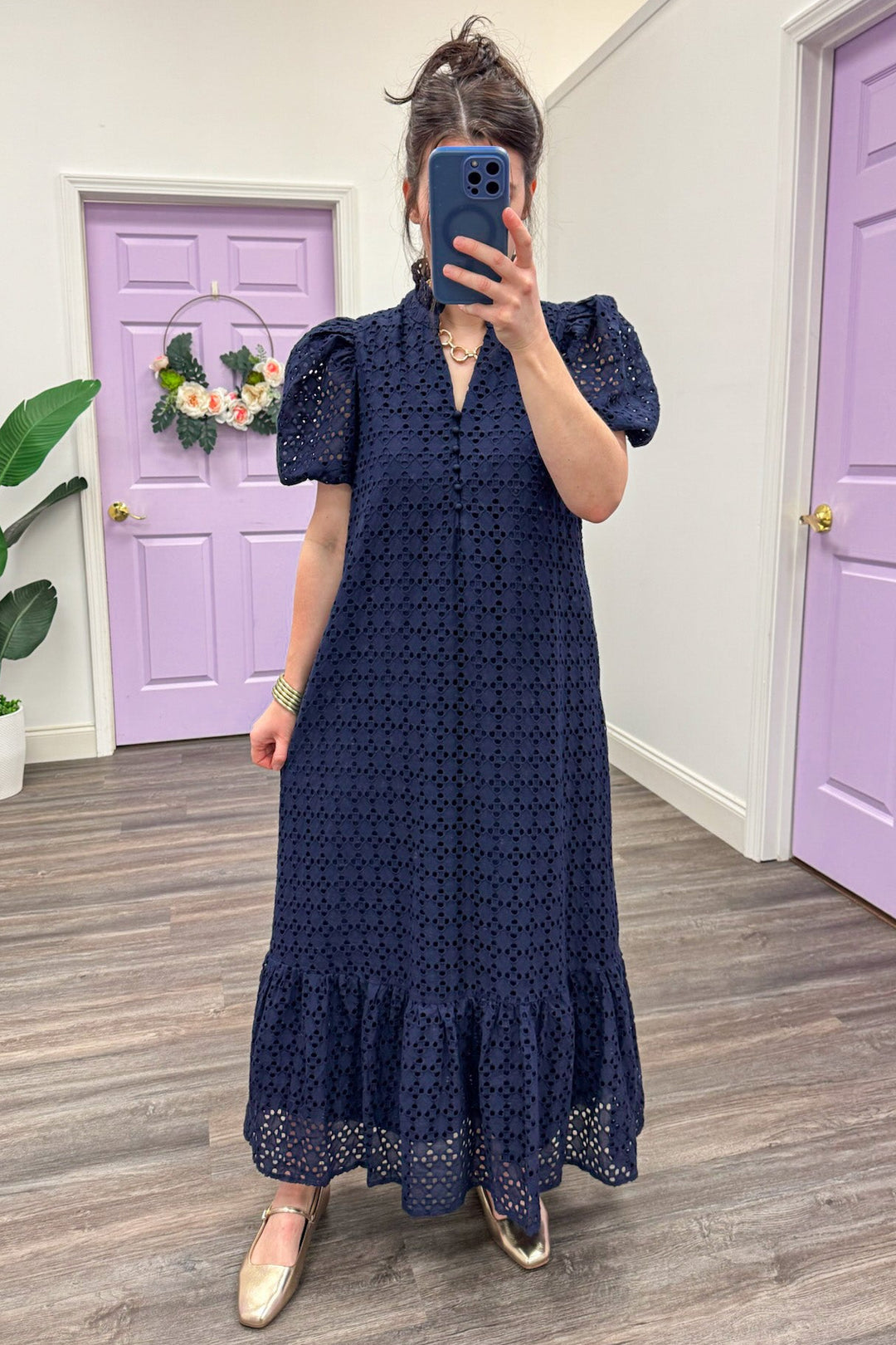 Dreamy Details Navy Maxi Dress