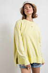 neon yellow pullover top
