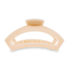 almond beige open claw clip