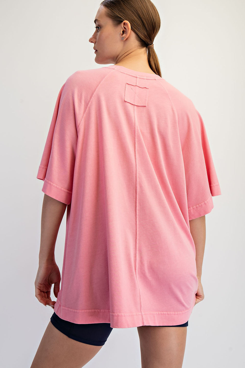 oversized lounge pink tee back