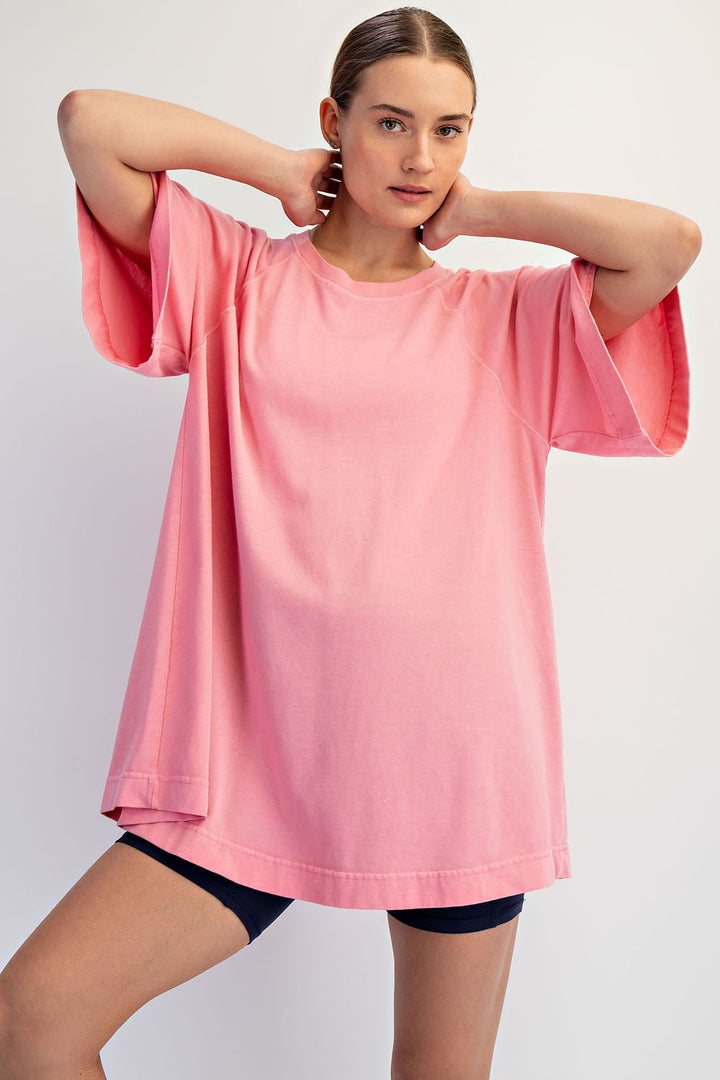 rae mode oversized lounge pink tee