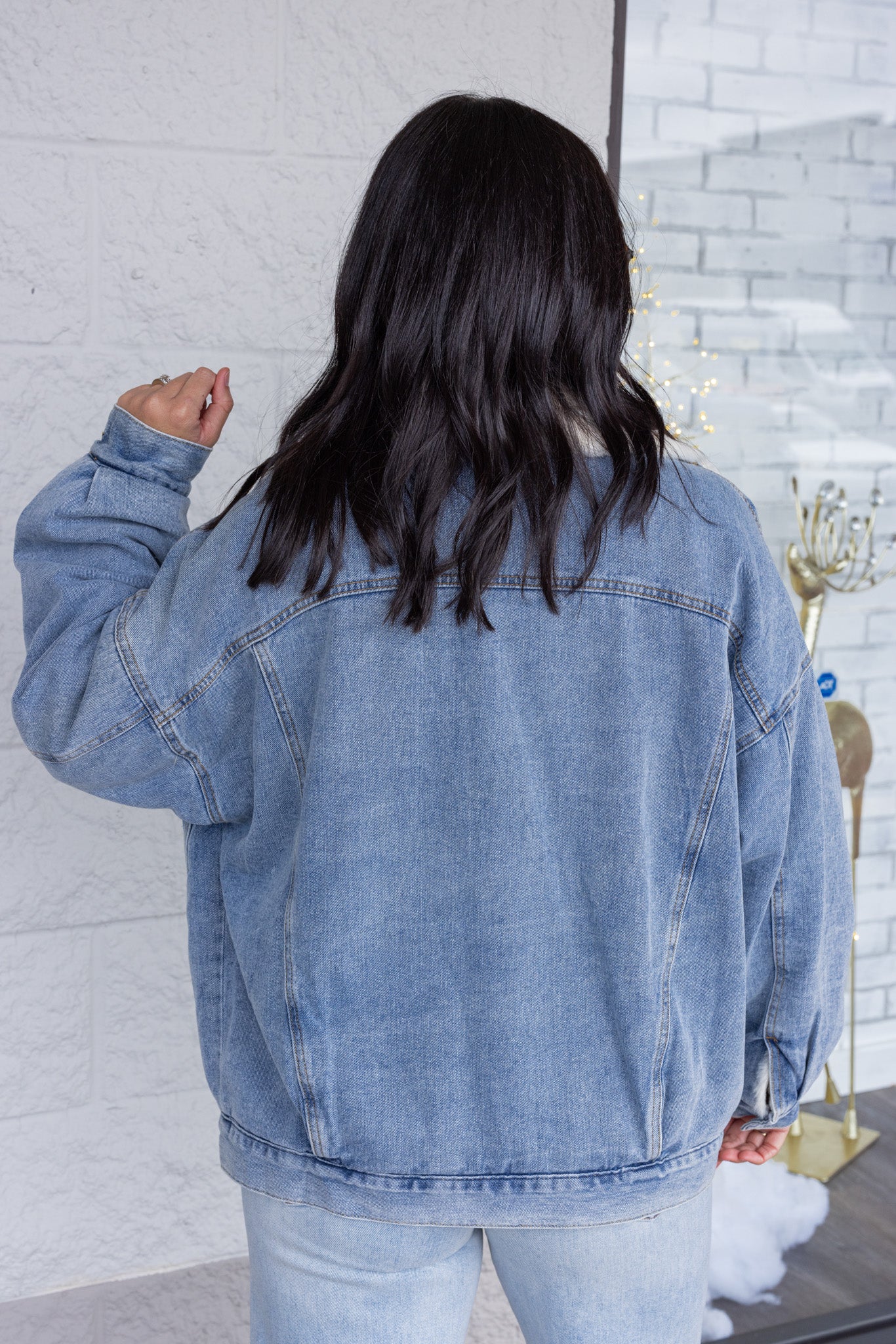 Fur Lined Blue Denim Jacket | Purple Door | Commerce GA – Purple