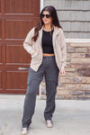 trending style ribbed cargo pants