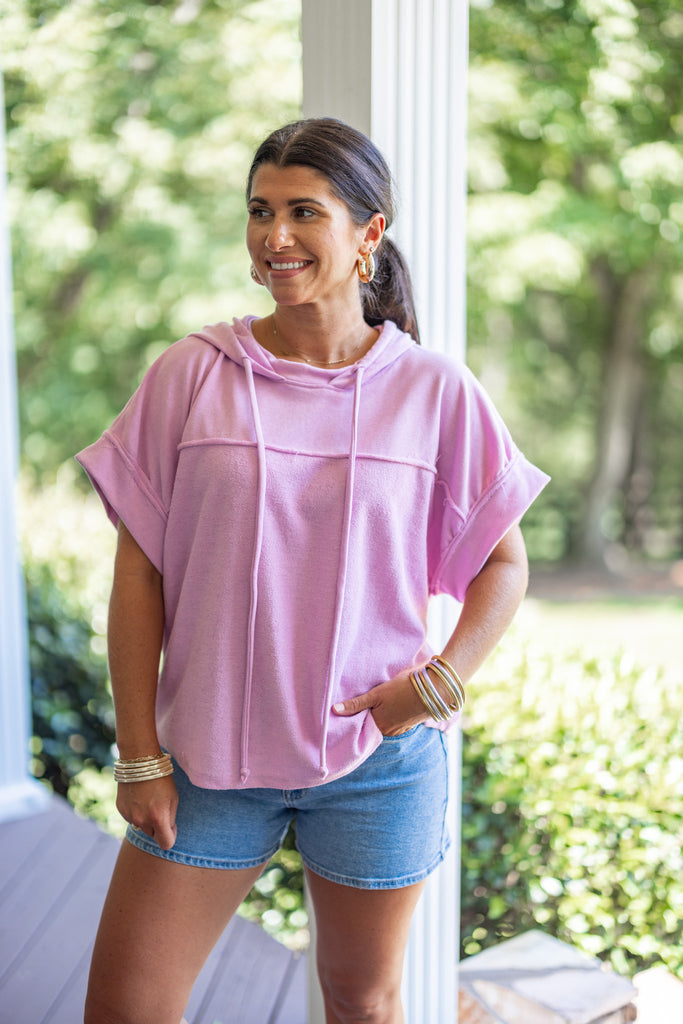 pink-hoodie-short-sleeve-top-