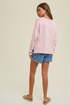 Wishlist Pink and cream striped knit sweater 
