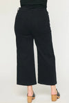 plus size wide leg denim pants