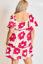 hot pink floral dress plus size umgee