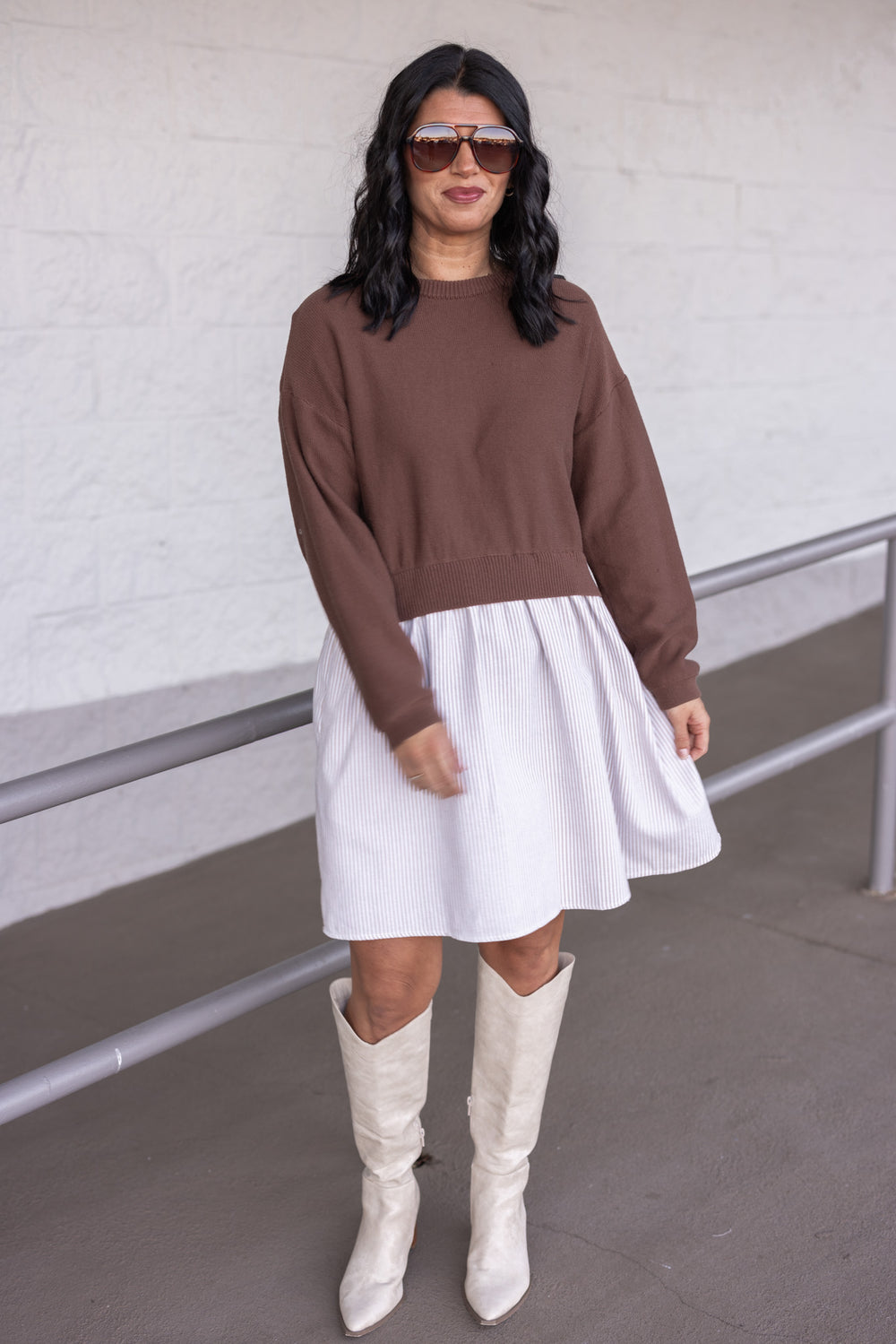 Harvest Romance Brown Cardigan Dress