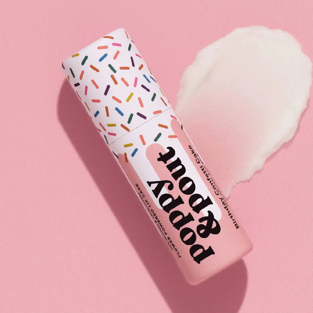Poppy & Pout Birthday confetti Lip balm