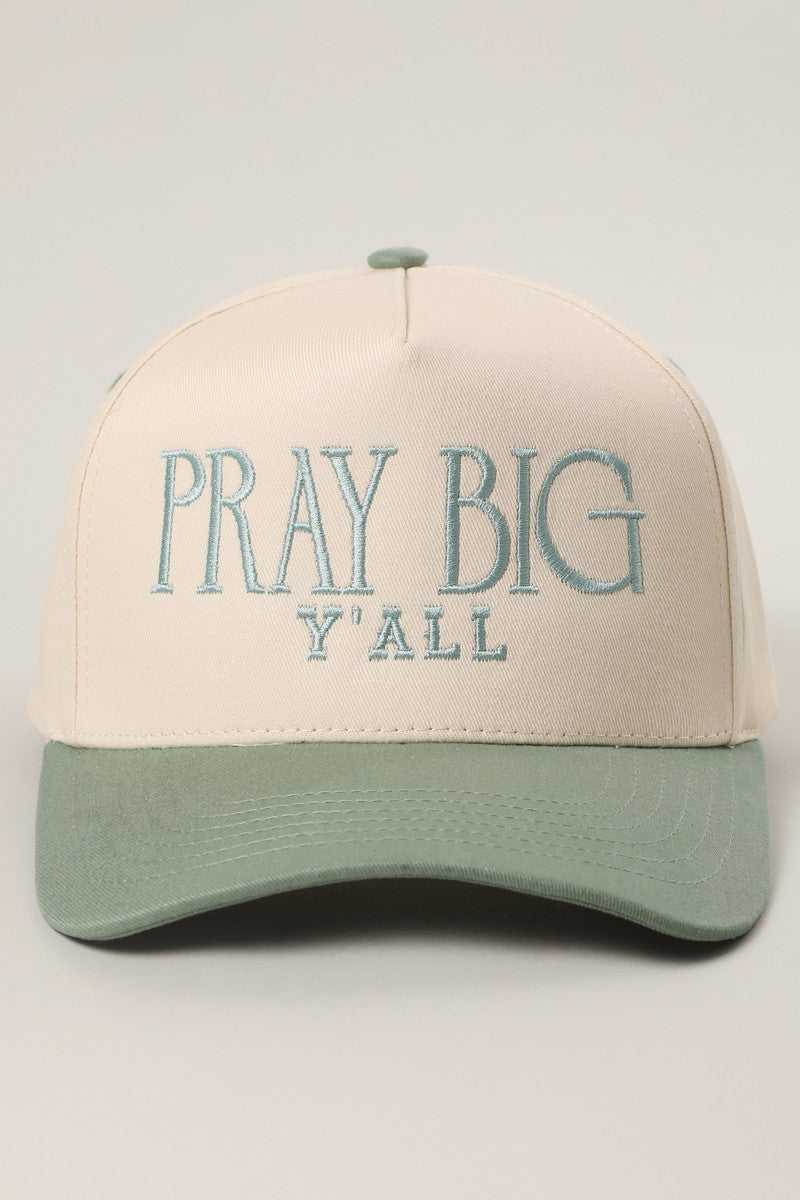 pray big y'all women's canvas fabric trucker hat