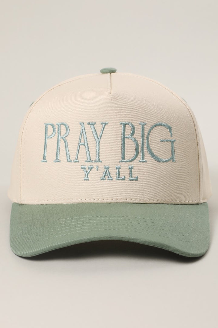 pray big y'all women's canvas fabric trucker hat