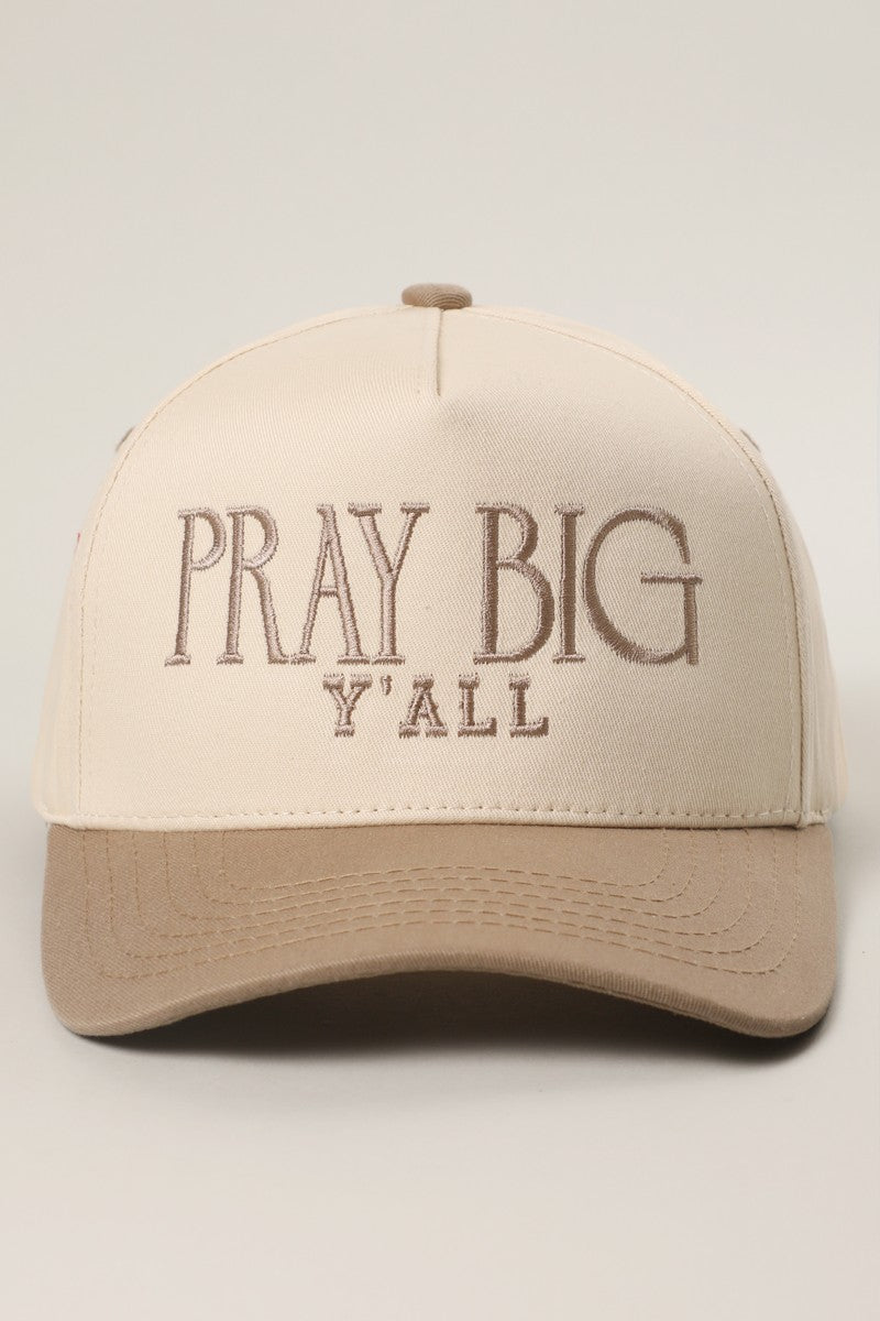 pray big y'all canvas women's trucker hat