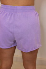 cotton lavender casual shorts set
