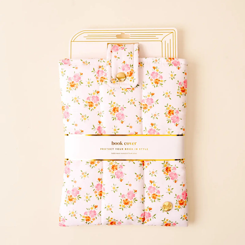 floral book cover case puffy