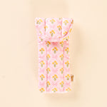 quilted floral sunglasses case